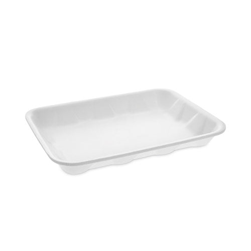 Image of Pactiv Evergreen Meat Tray, #4D, 9.5 x 7 x 1.25, White, Foam, 500/Carton