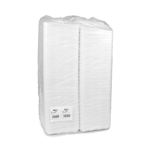 Image of Pactiv Evergreen Meat Tray, #4D, 9.5 x 7 x 1.25, White, Foam, 500/Carton