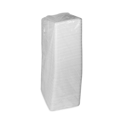 Image of Pactiv Evergreen Supermarket Tray, #8S, 10 x 8 x 0.65, White, Foam, 500/Carton