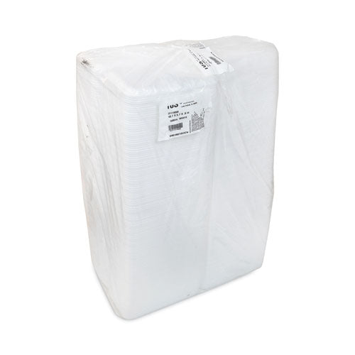 Image of Pactiv Evergreen Supermarket Tray, #10S, 10.75 x 5.7 x 0.65, White, Foam, 500/Carton