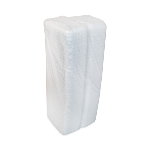 Image of Pactiv Evergreen Supermarket Tray, #10S, 10.75 x 5.7 x 0.65, White, Foam, 500/Carton