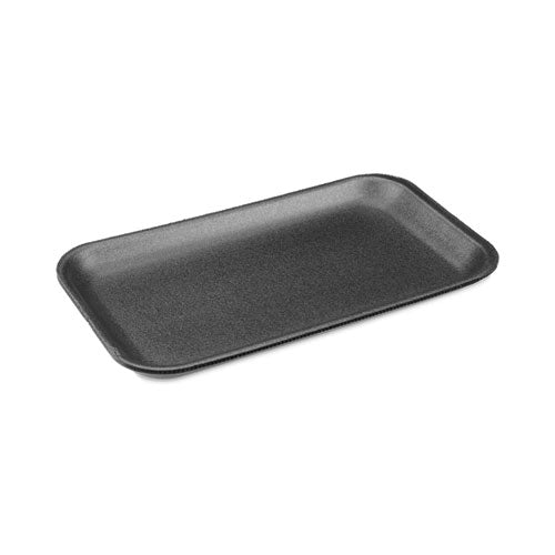 Image of Pactiv Evergreen Meat Tray, #17S, 8.3 x 4.8 x 0.65, Black, Foam, 1,000/Carton