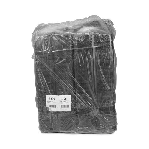 Image of Pactiv Evergreen Meat Tray, #17S, 8.3 x 4.8 x 0.65, Black, Foam, 1,000/Carton