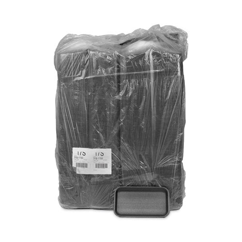 Image of Pactiv Evergreen Meat Tray, #17S, 8.3 x 4.8 x 0.65, Black, Foam, 1,000/Carton