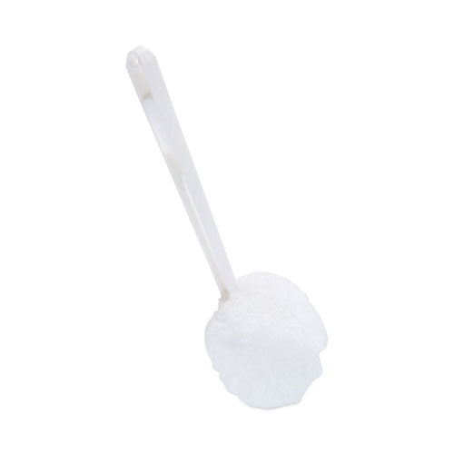 Image of Boardwalk® Deluxe Toilet Bowl Mop, 12" Handle, 2" Mop Head, White