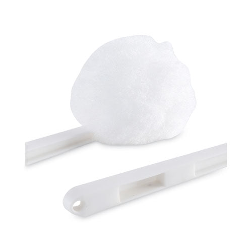 Image of Boardwalk® Deluxe Toilet Bowl Mop, 12" Handle, 2" Mop Head, White
