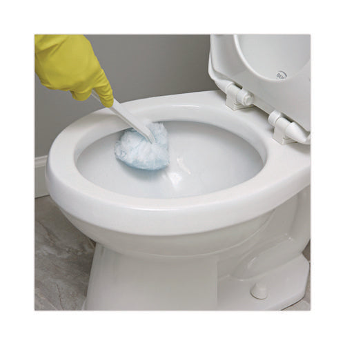 Image of Boardwalk® Deluxe Toilet Bowl Mop, 12" Handle, 2" Mop Head, White, 25/Carton
