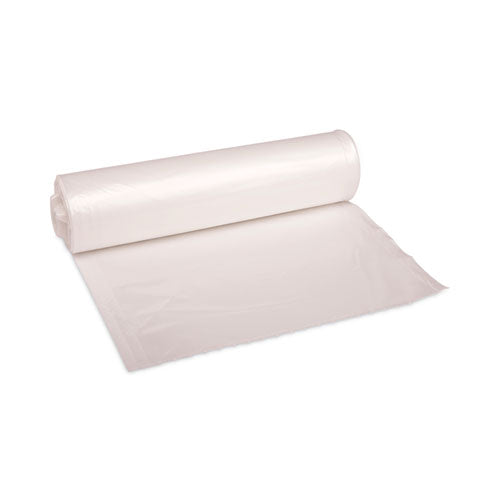 Image of Boardwalk® High-Density Can Liners, 45 gal, 13 mic, 40" x 46", Natural, Perforated Roll, 25 Bags/Roll, 10 Rolls/Carton
