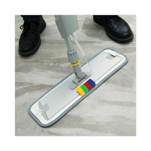 Image of Boardwalk® Bucketless Microfiber Mop System, 5 X 18 Blue Microfiber Head, 59" Gray Aluminum/polypropylene Handle