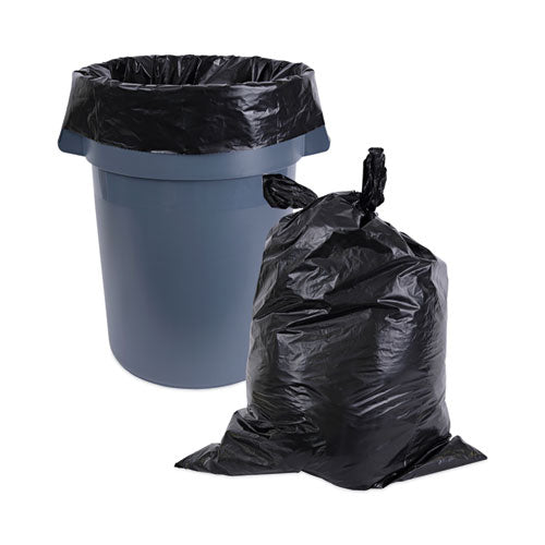 Image of Boardwalk® Industrial Drum Liners Rolls, 60 gal, 2.7 mil, 38" x 63", Black, 50/Carton