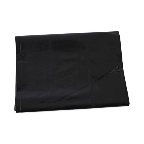 Image of Boardwalk® Linear Low Density Industrial Can Liners, 60 gal, 1.7 mil, 38" x 58", Black, Flat Pack, 100/Carton