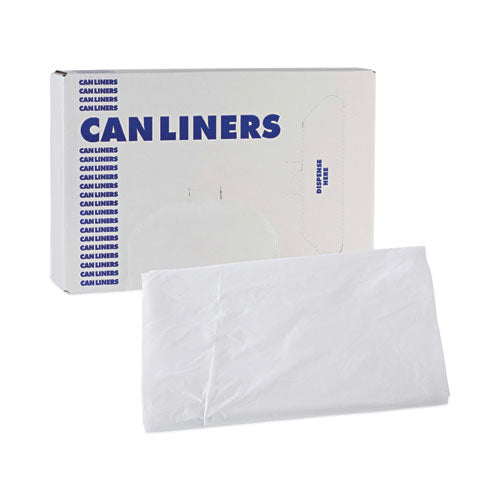 Image of Boardwalk® High Density Industrial Can Liners Flat Pack, 56 gal, 16 mic, 43" x 48", Natural, Flat Pack, 200/Carton