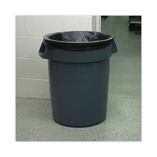 Image of Boardwalk® Linear Low Density Industrial Can Liners, 30 gal, 0.65 mil, 30" x 36", Black, Flat Pack, 200/Carton