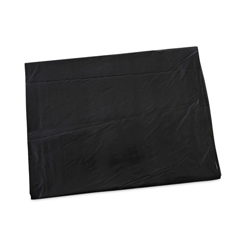 Image of Boardwalk® Linear Low Density Industrial Can Liners, 60 gal, 0.7 mil, 38" x 58", Black, Flat Pack, 100/Carton