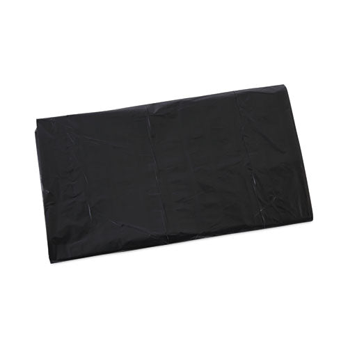 Image of Boardwalk® Linear Low Density Industrial Can Liners, 45 gal, 0.7 mil, 40" x 46", Black, Flat Pack, 100/Carton