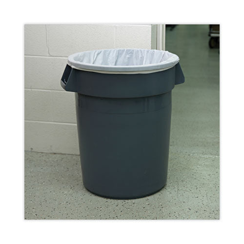 Image of Boardwalk® High Density Industrial Can Liners Coreless Rolls, 30 gal, 16 mic, 30" x 37", Natural, Perforated, 25 Bags/Roll, 20 Rolls/CT