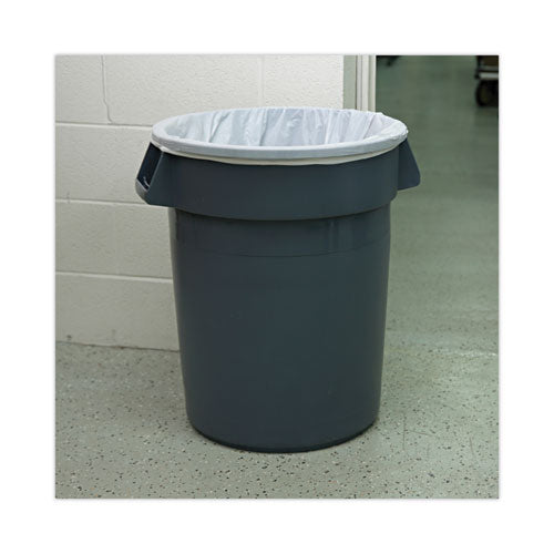 Image of Boardwalk® High Density Industrial Can Liners Coreless Rolls, 33 gal, 16 mic, 33" x 40", Natural, Perforated, 25 Bags/Roll, 10 Rolls/CT