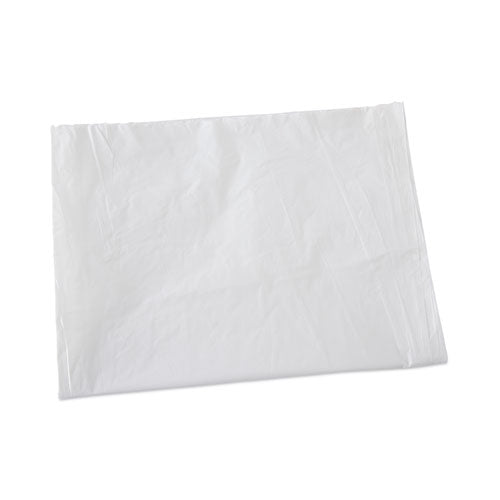 Image of Boardwalk® Linear Low Density Industrial Can Liners, 60 gal, 0.7 mil, 38" x 58", White, Flat Pack, 100/Carton