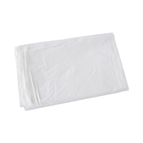 Image of Boardwalk® Linear Low Density Industrial Can Liners, 30 gal, 0.9 mil, 30" x 36", White, Flat Pack, 100/Carton