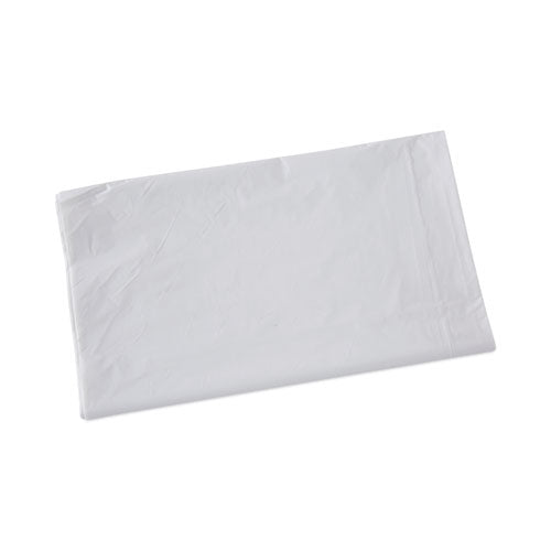 Image of Boardwalk® Linear Low Density Industrial Can Liners, 33 gal, 0.9 mil, 33" x 39", White, Flat Pack, 100/Carton