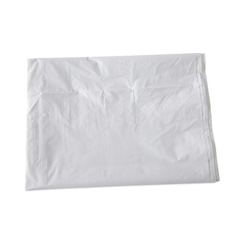 Image of Boardwalk® Linear Low Density Industrial Can Liners, 60 gal, 0.9 mil, 38" x 58", White, Flat Pack, 100/Carton