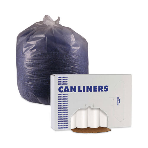 Image of Boardwalk® Low-Density Waste Can Liners, 30 gal, 0.5 mil, 30" x 36", White, Perforated Roll, 10 Bags/Roll, 20 Rolls/Carton