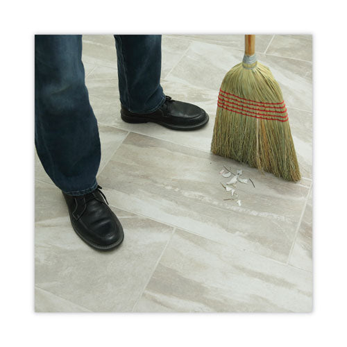 Image of Boardwalk® Parlor Broom, Corn Fiber Bristles, 55" Overall Length, Natural, 12/carton