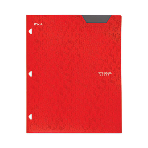 Image of Five Star® Two-Pocket Stay-Put Plastic Folder, 11 x 8.5, Assorted, 4/Pack