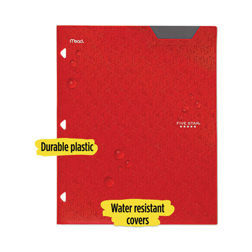 Image of Five Star® Two-Pocket Stay-Put Plastic Folder, 11 x 8.5, Assorted, 4/Pack