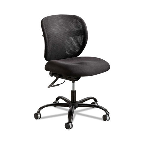 Image of Safco® Vue Intensive-Use Mesh Task Chair, Supports Up To 500 Lb, 18.5" To 21" Seat Height, Black Vinyl Seat/back, Black Base