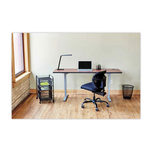 Image of Safco® Vue Intensive-Use Mesh Task Chair, Supports Up To 500 Lb, 18.5" To 21" Seat Height, Black Vinyl Seat/back, Black Base