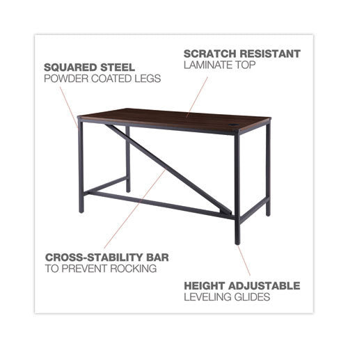 Image of Alera® Industrial Series Table Desk, 47.25" X 23.63" X 29.5", Modern Walnut