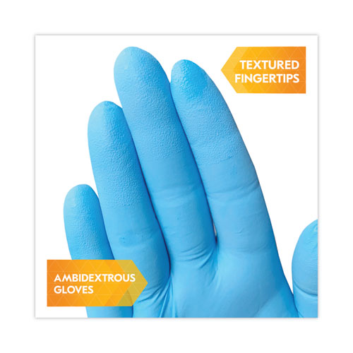 Image of KleenGuard G10 Comfort Plus Blue Nitrile Gloves, Light Blue, Small, 1,000/Carton