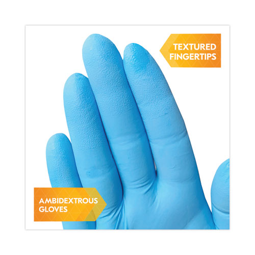 Image of KleenGuard G10 Comfort Plus Blue Nitrile Gloves, Light Blue, Medium, 1,000/Carton