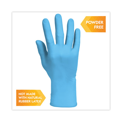 Image of KleenGuard G10 Comfort Plus Blue Nitrile Gloves, Light Blue, Small, 1,000/Carton