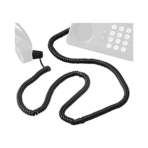 Image of Softalk® Twisstop Detangler With Coiled, 25-Foot Phone Cord, Black