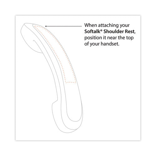 Image of Softalk® Softalk Standard Telephone Shoulder Rest, 2.63 x 7.5 x 2.25, Charcoal
