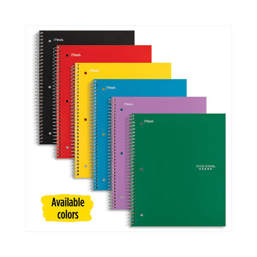 Image of Five Star® Wirebound Notebook, 1-Subject, Wide/Legal Rule, Assorted Cover Colors, (100) 10.5 x 8 Sheets, 6/Pack