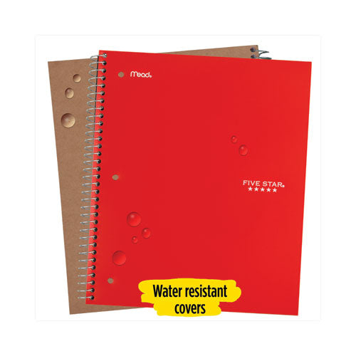 Image of Five Star® Wirebound Notebook, 1-Subject, Wide/Legal Rule, Assorted Cover Colors, (100) 10.5 x 8 Sheets, 6/Pack