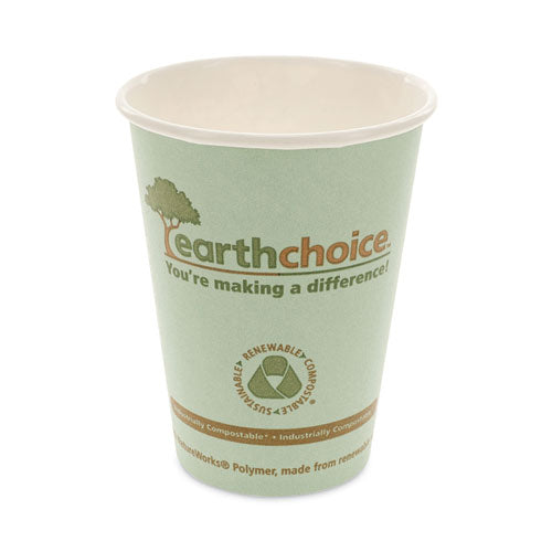 Image of Pactiv Evergreen EarthChoice Compostable Paper Cup, 12 oz, Teal, 1,000/Carton
