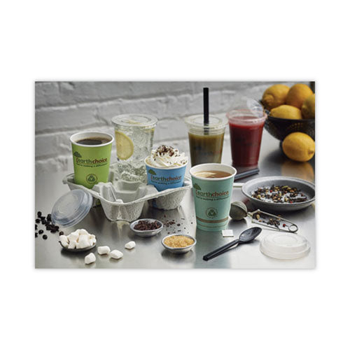 Image of Pactiv Evergreen EarthChoice Compostable Paper Cup, 12 oz, Teal, 1,000/Carton