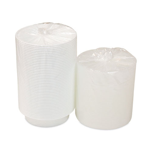 Image of Pactiv Evergreen Newspring VERSAtainer Microwavable Containers, 24 oz, 7 x 7 x 2.38, White/Clear, Plastic, 150/Carton