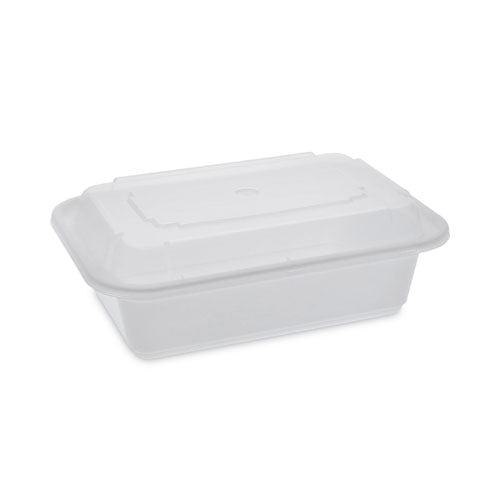 Image of Pactiv Evergreen Newspring VERSAtainer Microwavable Containers, 24 oz, 5 x 7.25 x 2.63, White/Clear, Plastic, 150/Carton