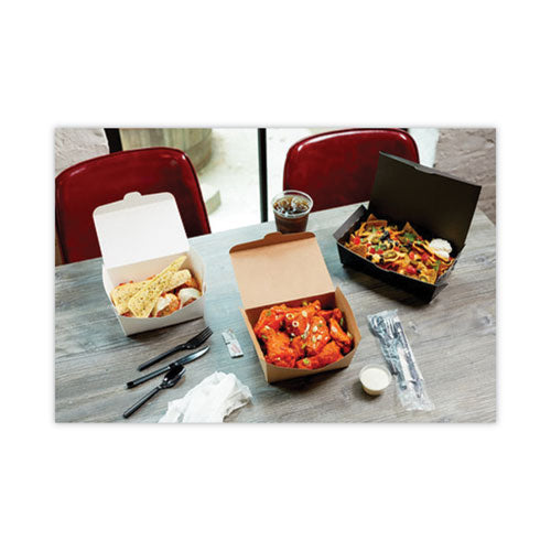 Image of Pactiv Evergreen EarthChoice OneBox Paper Box, 66 oz, 6.5 x 4.5 x 3.25, Brown, 160/Carton
