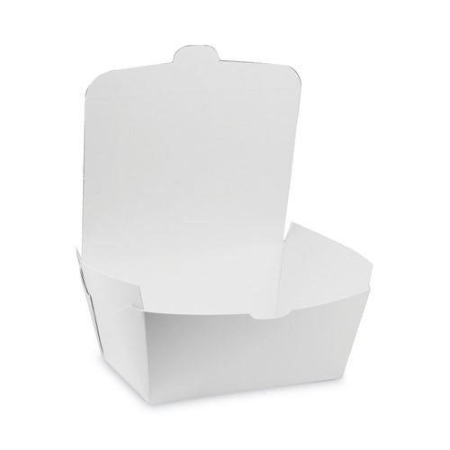 Image of Pactiv Evergreen Earthchoice Onebox Paper Box, 66 Oz, 6.5 X 4.5 X 3.25, White, 160/carton