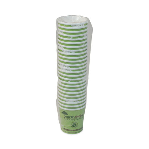 Image of Pactiv Evergreen EarthChoice Compostable Soup Cup Large, 16 oz, 3.63" Diameter x 3.88" h, Green, Paper, 500/Carton