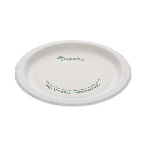 Image of Pactiv Evergreen EarthChoice Pressware Compostable Dinnerware, Plate, Paper, 6" dia, White, 750/Carton