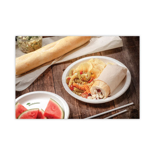 Image of Pactiv Evergreen EarthChoice Pressware Compostable Dinnerware, Plate, Paper, 6" dia, White, 750/Carton