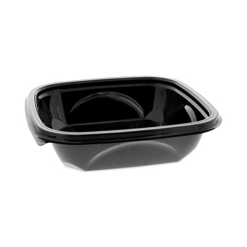 Image of Pactiv Evergreen EarthChoice Square Recycled Bowl, 24 oz, 7 x 7 x 1.52, Black, Plastic, 300/Carton
