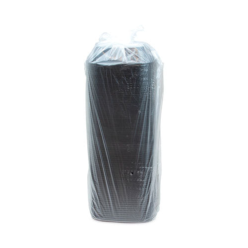 Image of Pactiv Evergreen EarthChoice Square Recycled Bowl, 24 oz, 7 x 7 x 1.52, Black, Plastic, 300/Carton